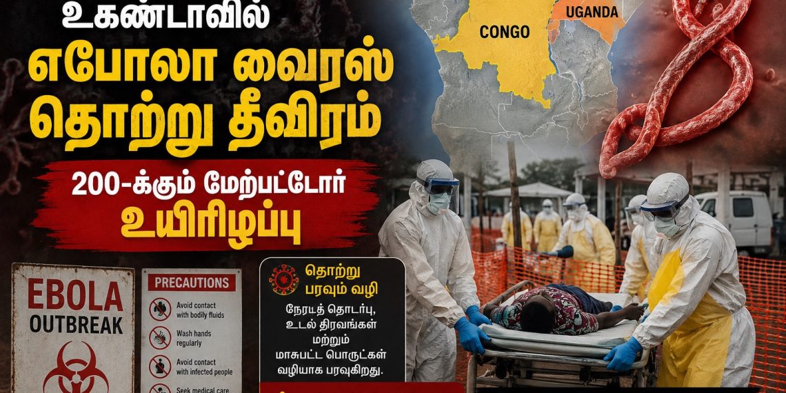 கொங்கோ மற்றும் உகண்டாவில் எபோலா வைரஸ் தொற்று தீவிரம்