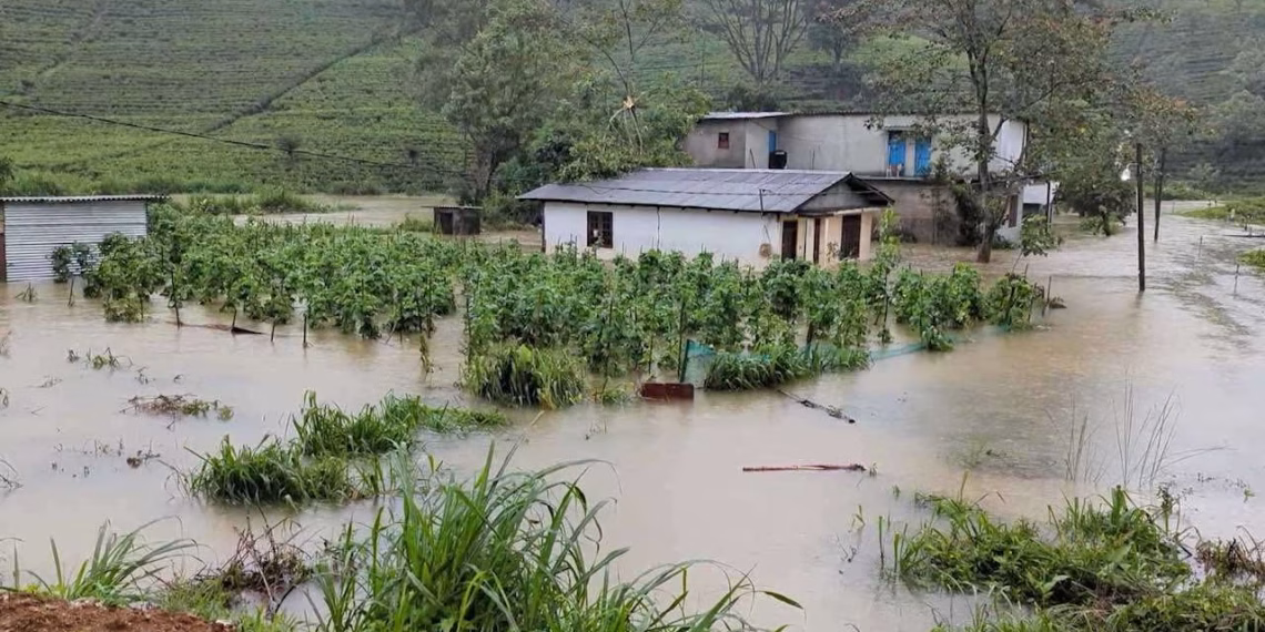 கொட்டக்கலையில் மழைவெள்ளம் சுமார் 40 குடும்பங்களுக்கு பாதிப்பு
