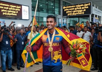 நாடு திரும்பினார் தங்கமகன் ருமேஷ் தரங்க