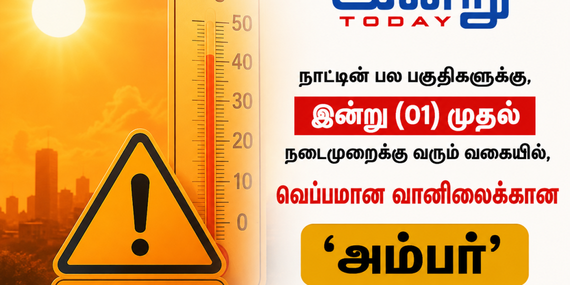நாட்டில் வெப்பமான வானிலைக்கான ‘அம்பர்’ எச்சரிக்கை