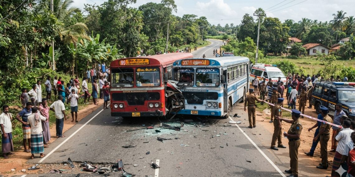 மஹகொடையாய பகுதியில் இரண்டு பஸ்கள் மோதி விபத்து!